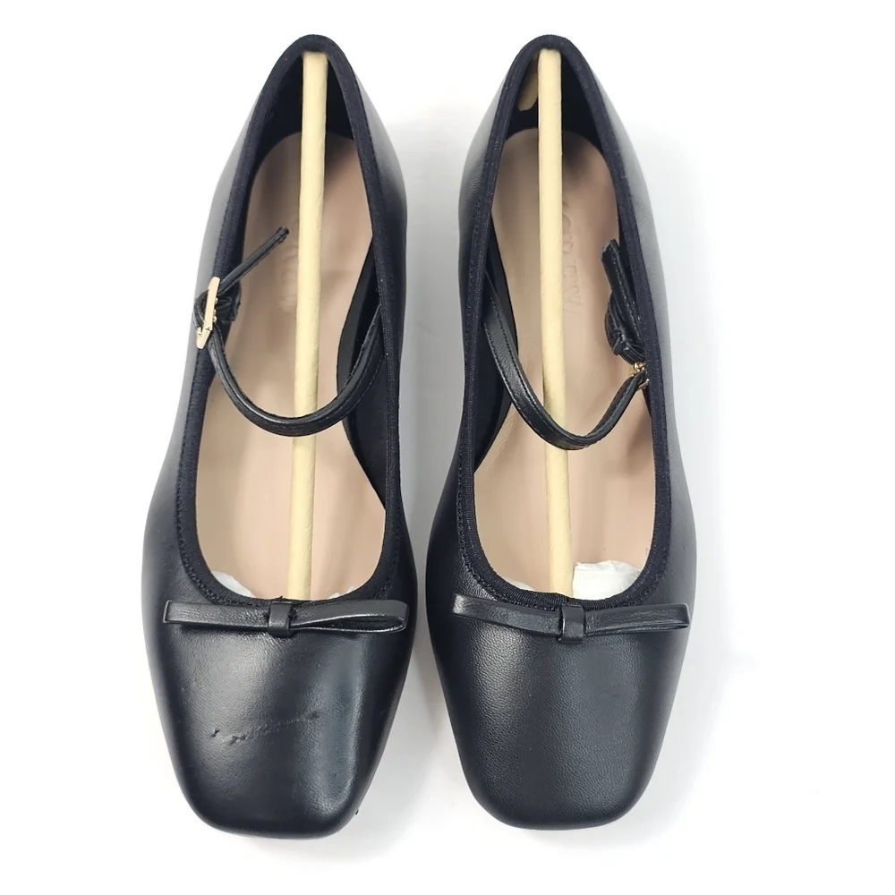 New! Quinn Mary Jane Ballet Flats in Leather